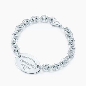 "Please Return To Tiffany" Oval Tag Bracelet | Size XS/S | Silver